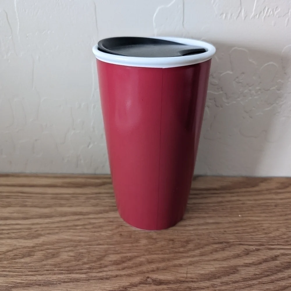 Starbucks Holiday 12 oz Red Ceramic Tumbler